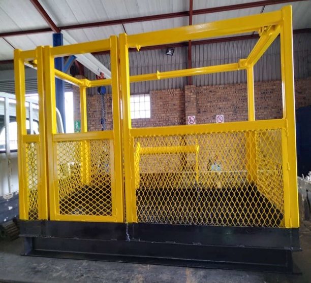 Fabricated safety cage guard